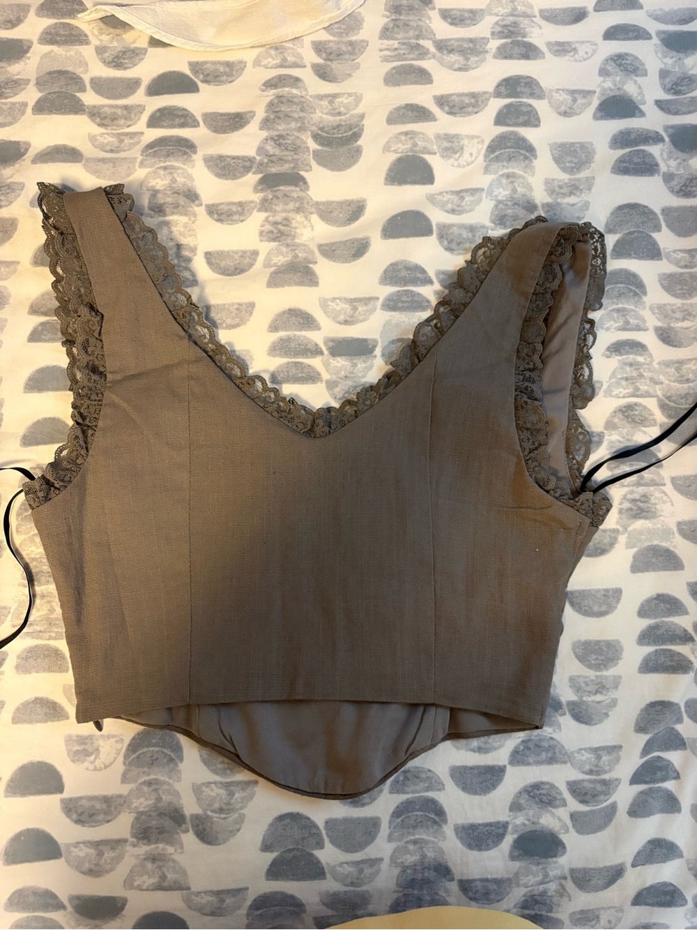 Princess Polly Gray Corset Crop Top - Picture 3 of 3